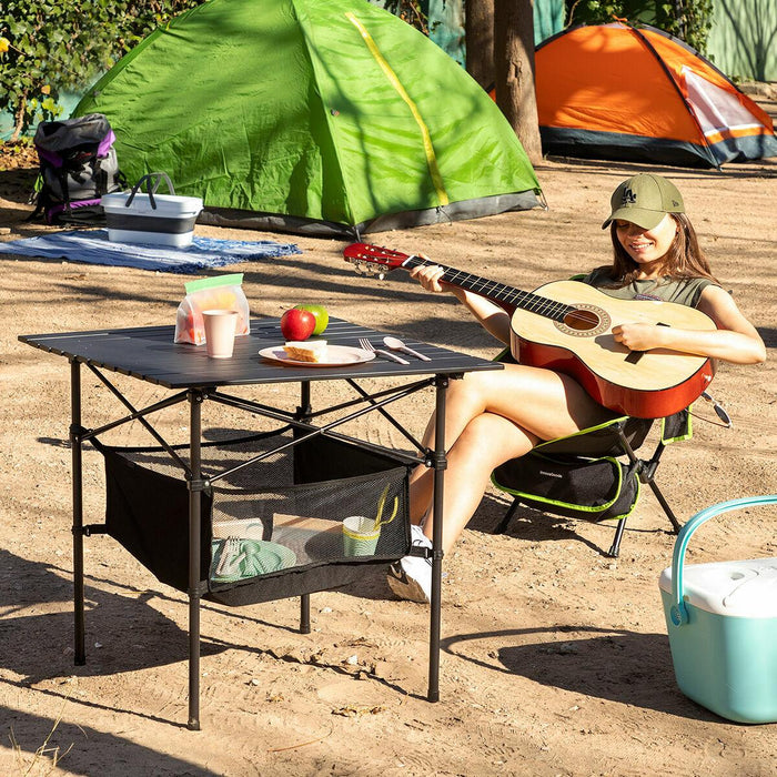 Mesa de Camping Plegable con Cesta y Funda Folble InnovaGoods - Smart Shop online