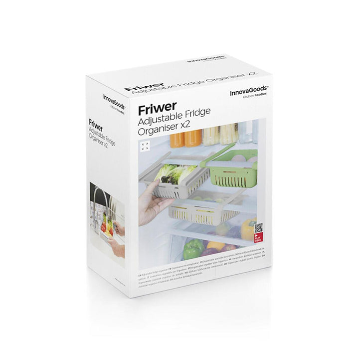 Organizador Ajustable para Nevera Friwer InnovaGoods (pack de 2)