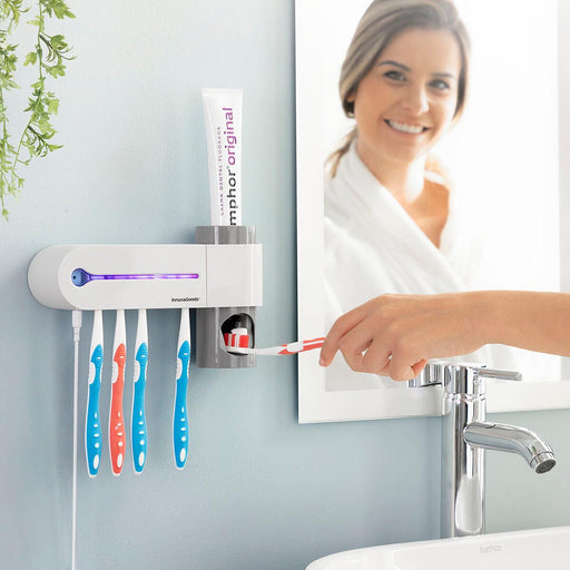 Esterilizador UV de Cepillos Dentales con Soporte y Dispensador de Dentífrico Smiluv InnovaGoods - Smart Shop online